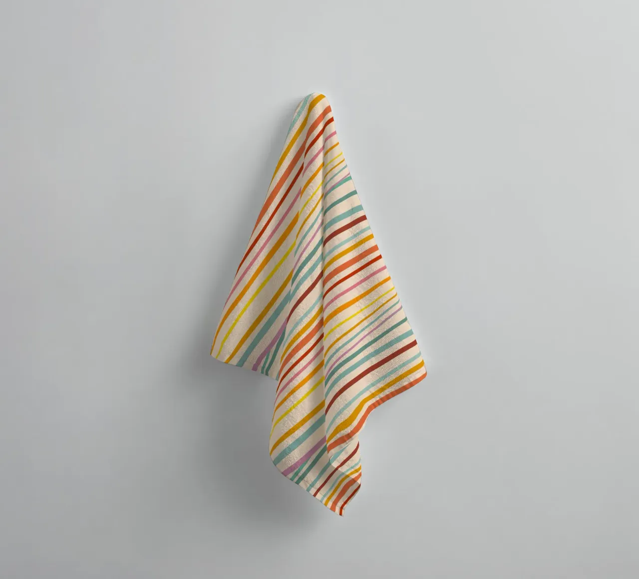 Retro Abstract Waves Pattern • Multi-colour Design for Pride towel by Dominique Vari Abstract