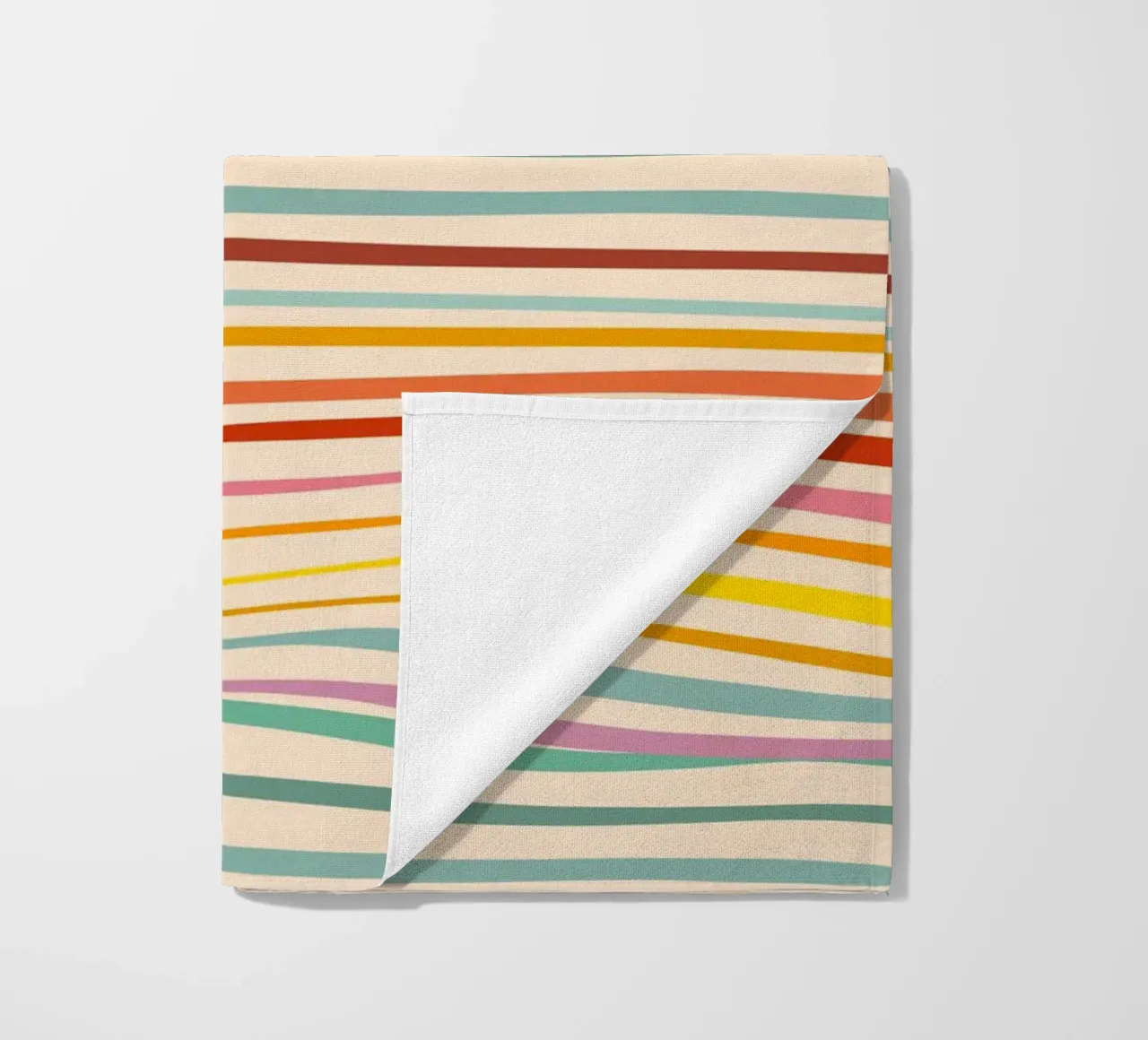 Retro Abstract Waves Pattern • Multi-colour Design for Pride beach towel by Dominique Vari Abstract