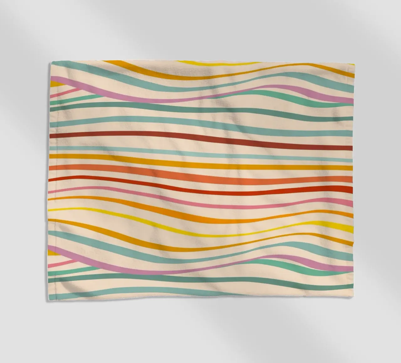 Retro Abstract Waves Pattern • Multi-colour Design for Pride beach towel by Dominique Vari Abstract