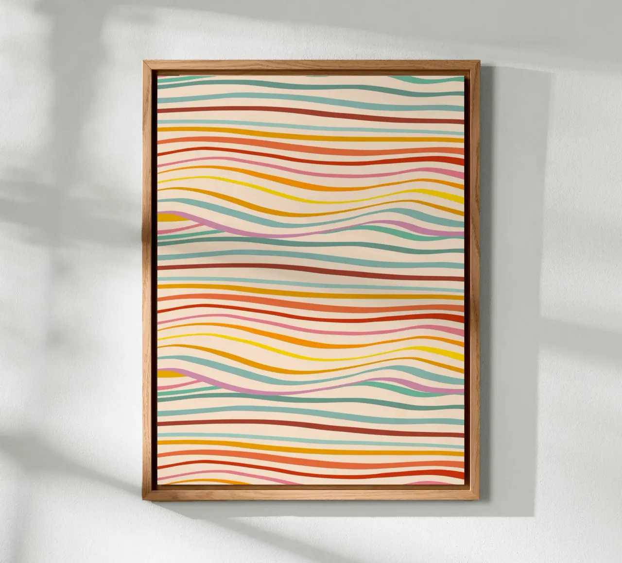 Motivo retrò di onde astratte - Design multicolore per Pride alluminio dibond da Dominique Vari Abstract