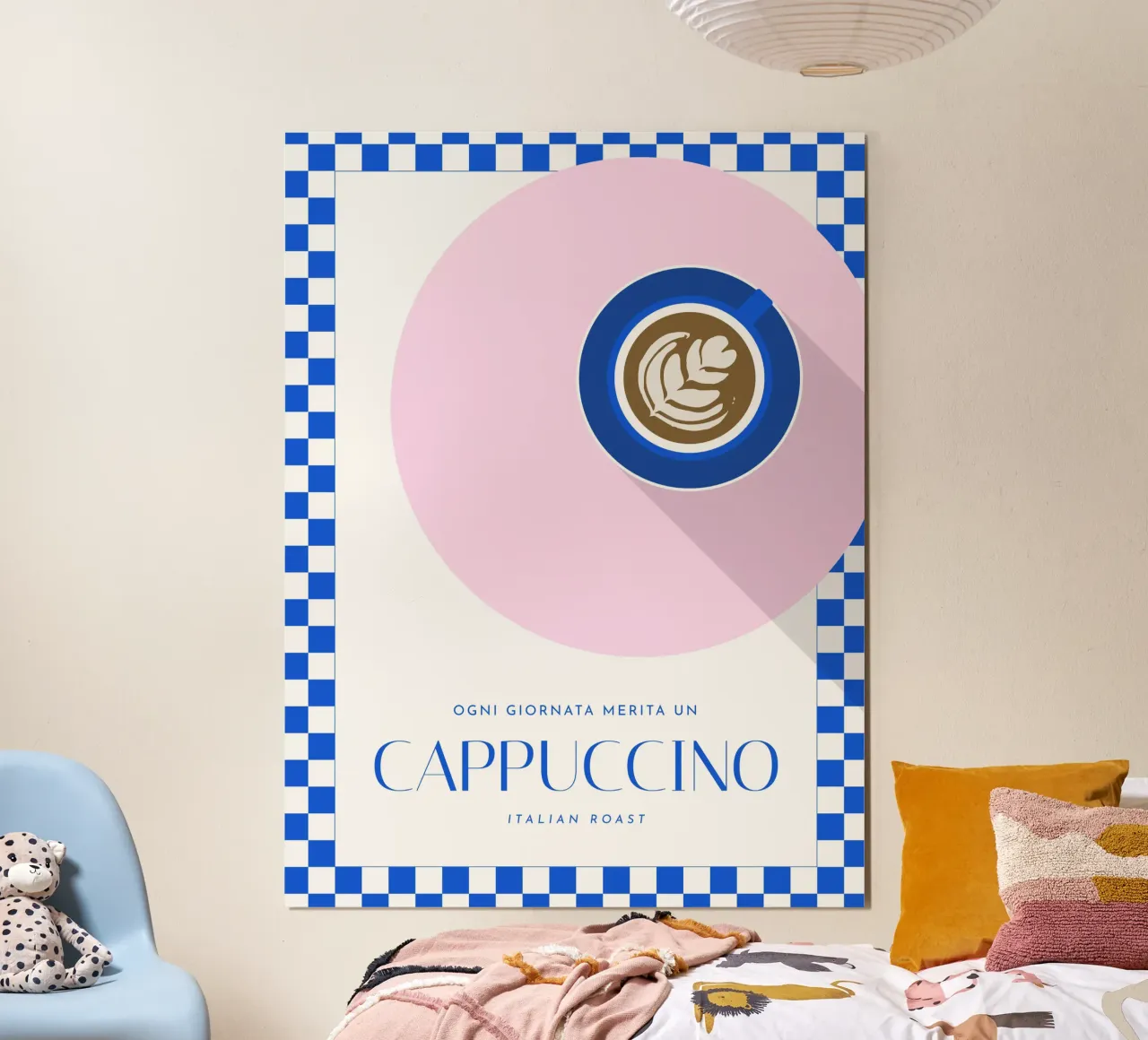 Todos los días merecen un Cappuccino poster con marco de aluminio de Bureau Purpur