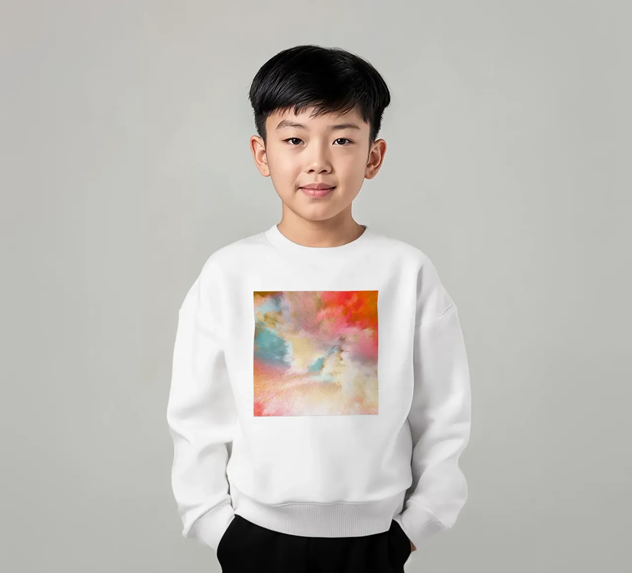 Cielo magico astratto - Raffica di colori di ispirazione Turner felpa bambino da Dominique Vari Abstract