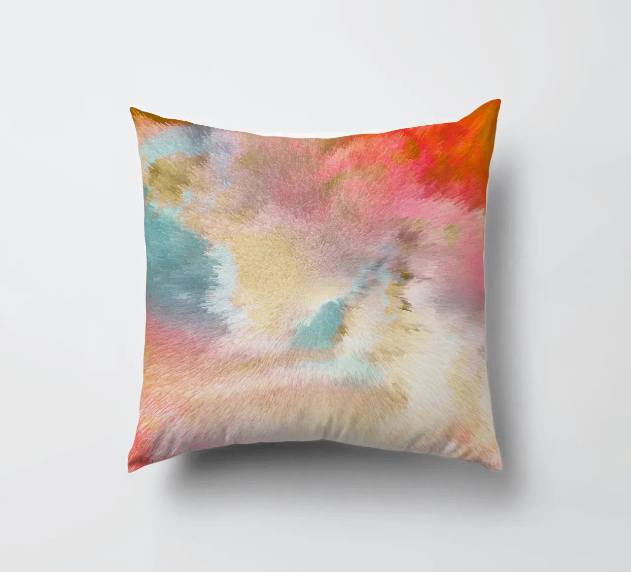 Cielo magico astratto - Raffica di colori di ispirazione Turner cuscino da Dominique Vari Abstract