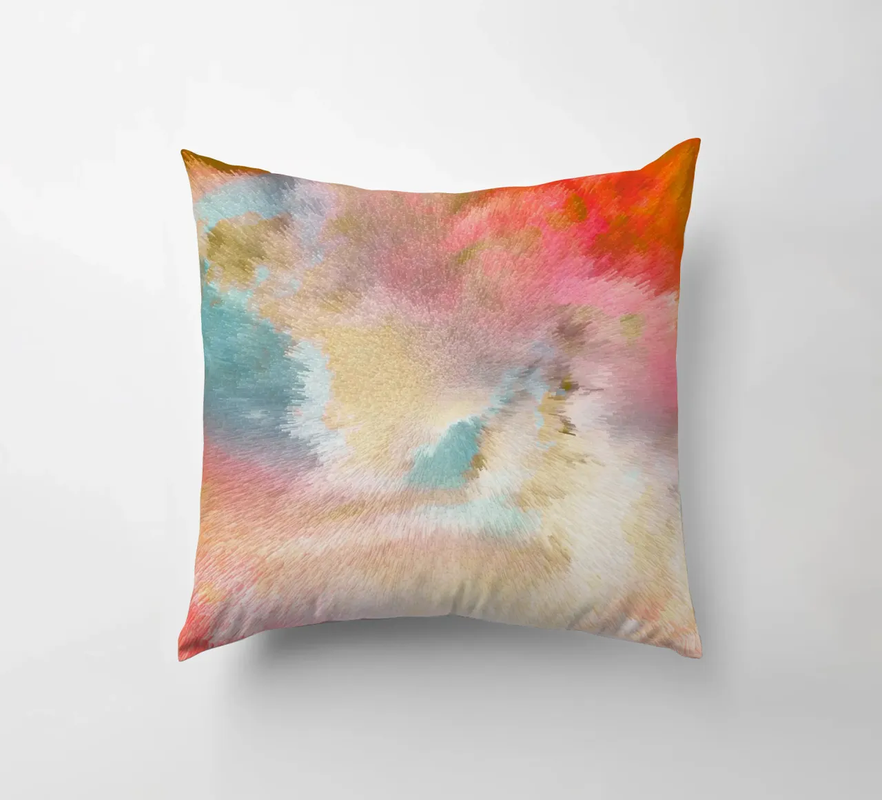 Cielo magico astratto - Raffica di colori di ispirazione Turner cuscino da Dominique Vari Abstract
