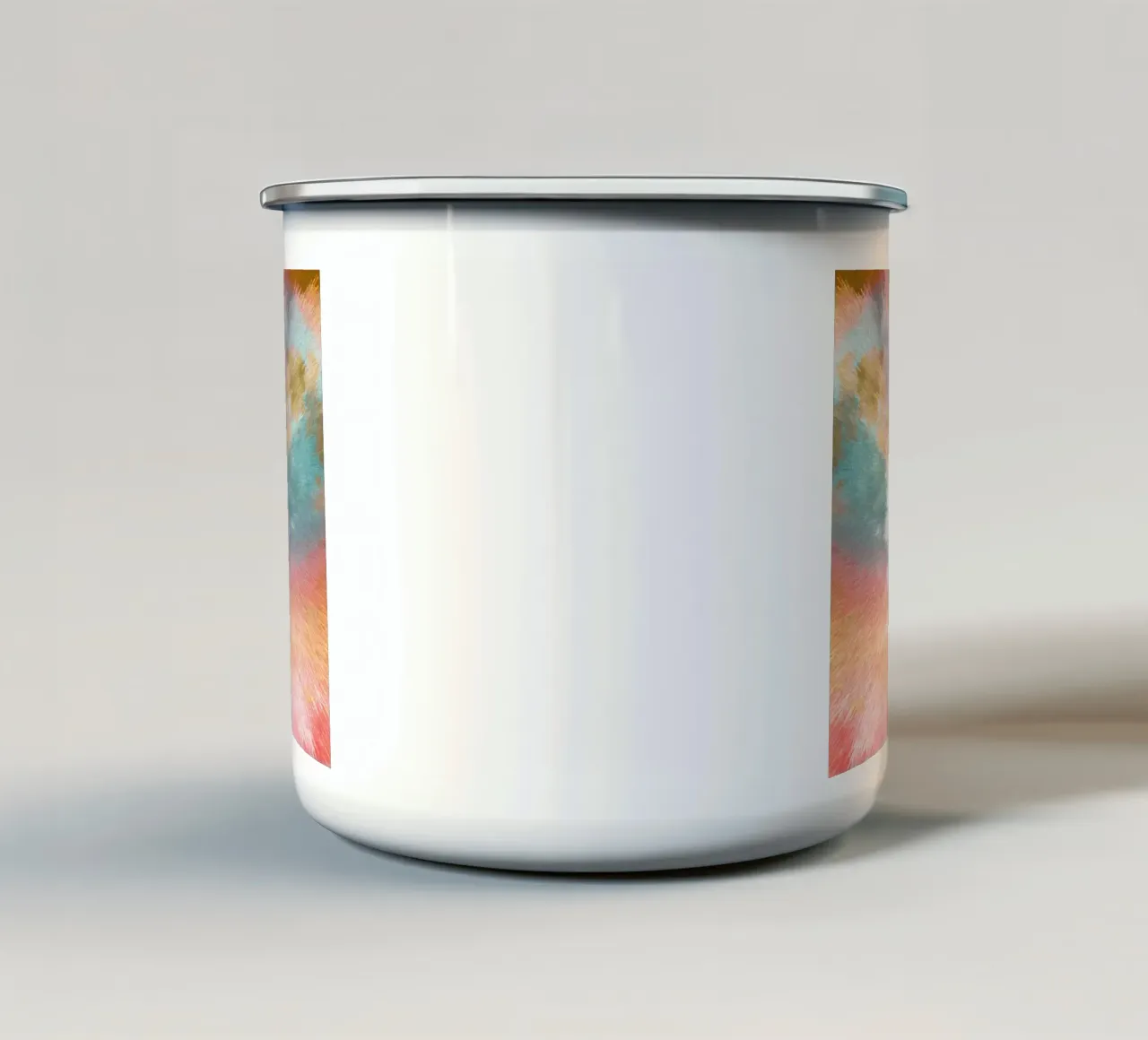Cielo magico astratto - Raffica di colori di ispirazione Turner tazza in smalto da Dominique Vari Abstract