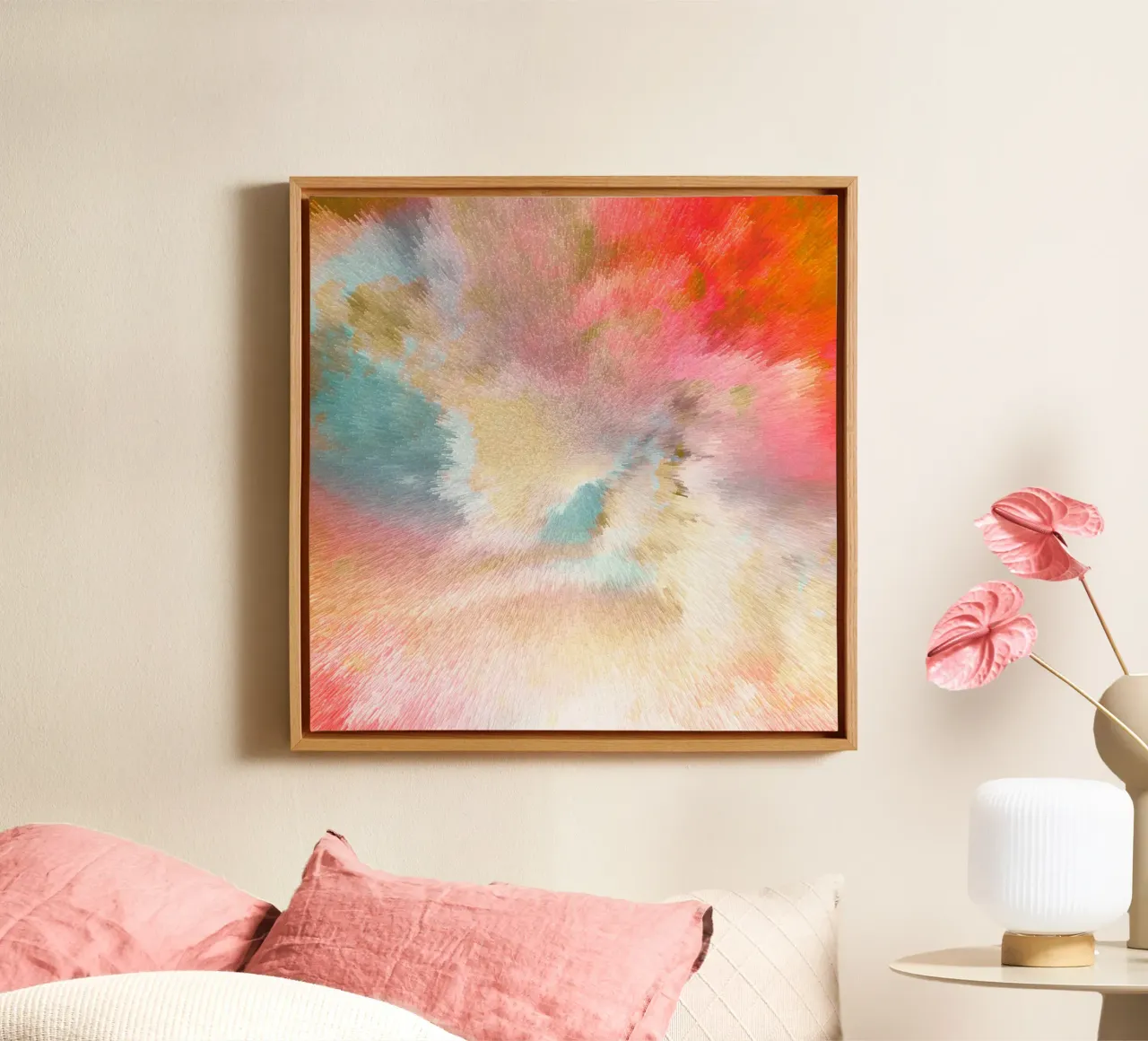 Abstract Magic Sky • Colour Burst Turner Inspired canvas with Floater frame by Dominique Vari Abstract