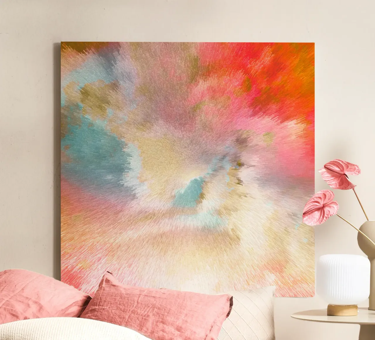 Abstract Magic Sky • Colour Burst Turner Inspired canvas with Floater frame by Dominique Vari Abstract