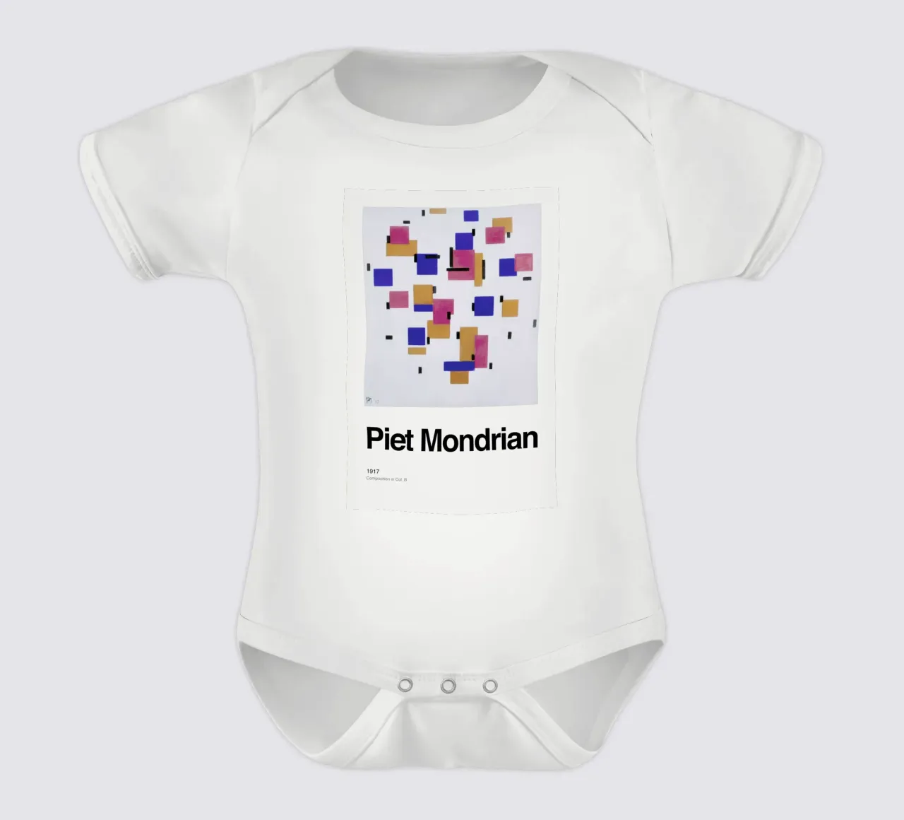 Mondrian - Composition in Col. Bdrian - Composition in Col. B Kurzarm Babybody von ARTOTHEK