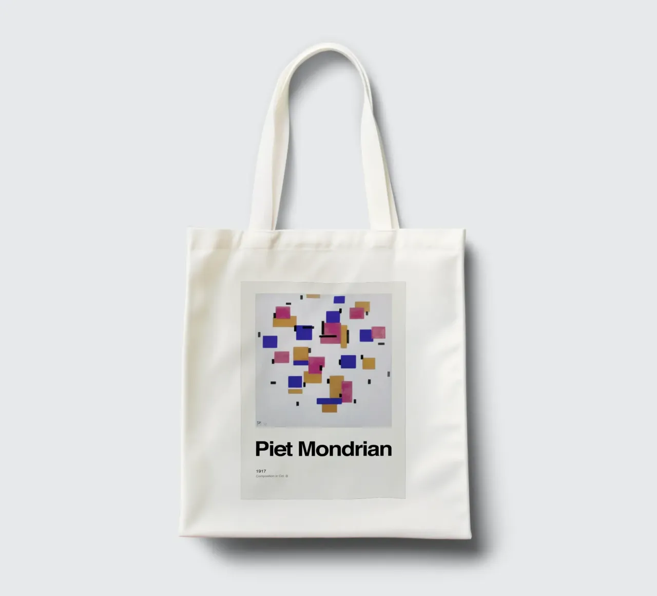 Mondrian - Composition in Col. Bdrian - Composition in Col. B borsa in juta da ARTOTHEK