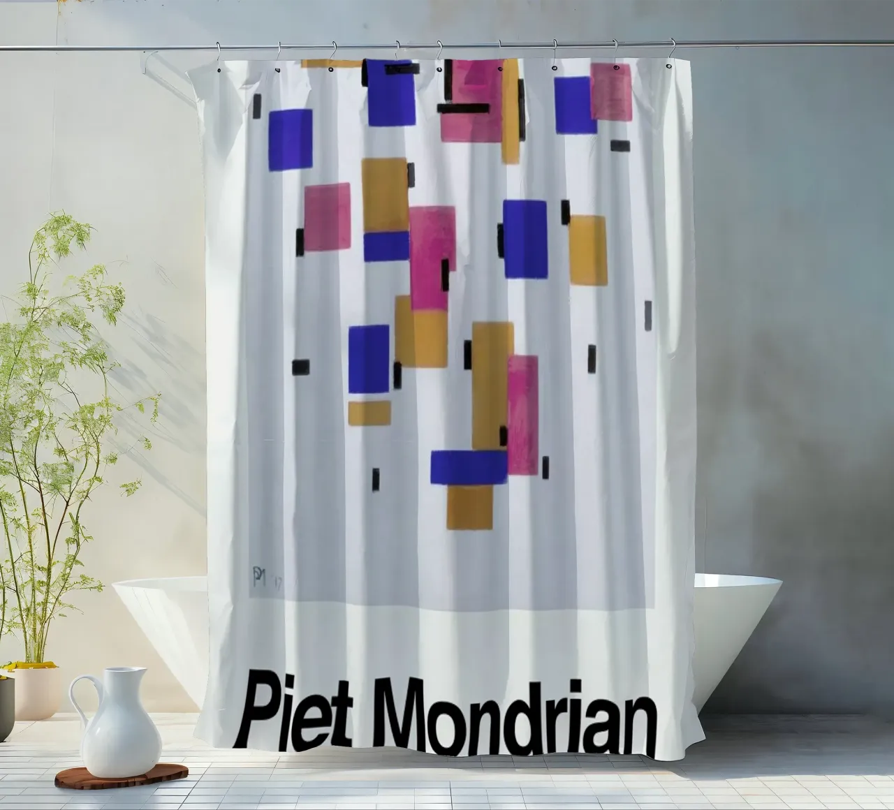 Mondrian - Composition in Col. Bdrian - Composition in Col. B Duschvorhang von ARTOTHEK