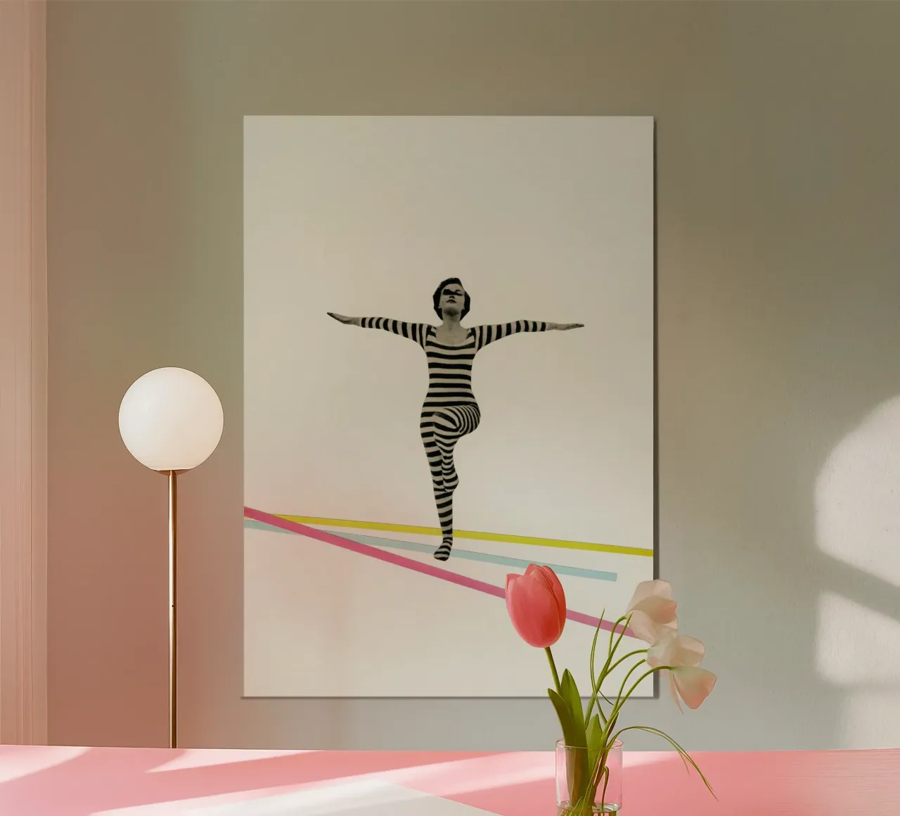 L'audace e il brillante poster con telaio in legno da Cassia Beck Collage