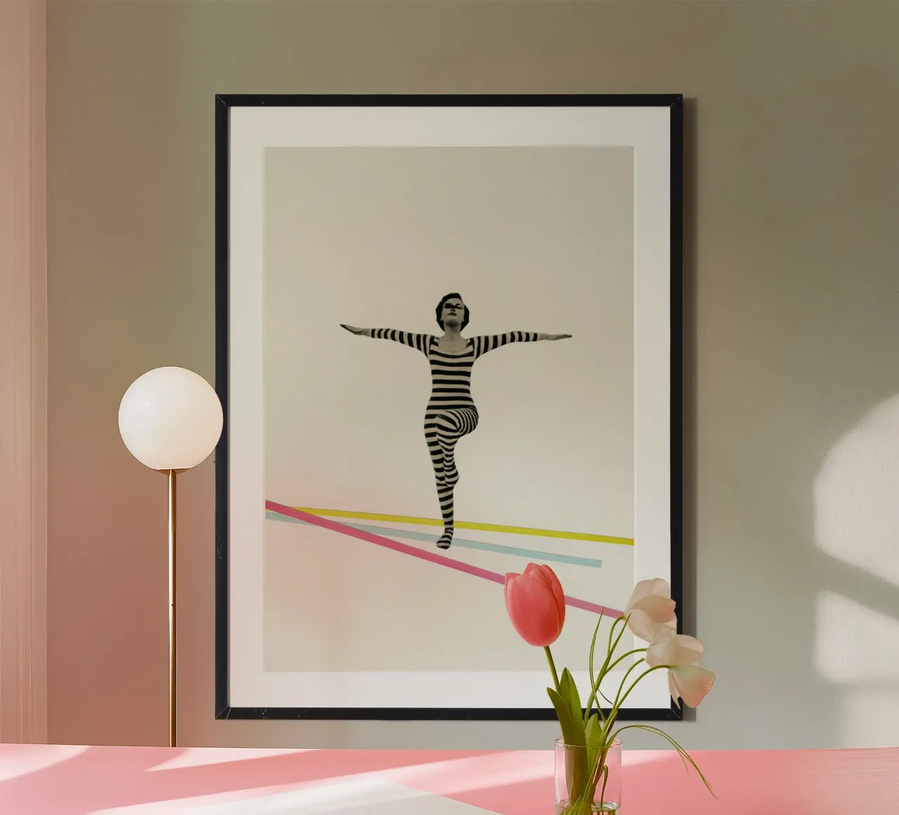 L'audace e il brillante poster con telaio in legno da Cassia Beck Collage
