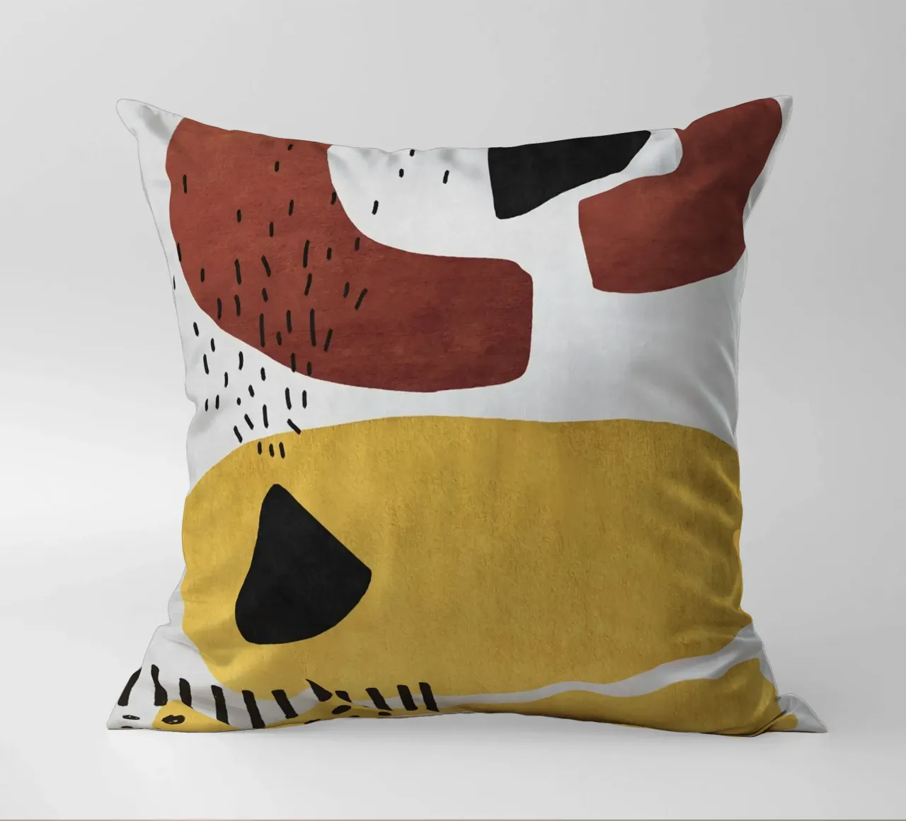 Abstract shapes in earthy tones cuscino da ramosashop