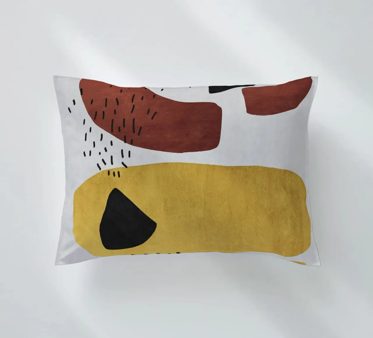 Abstract shapes in earthy tones cuscino da ramosashop