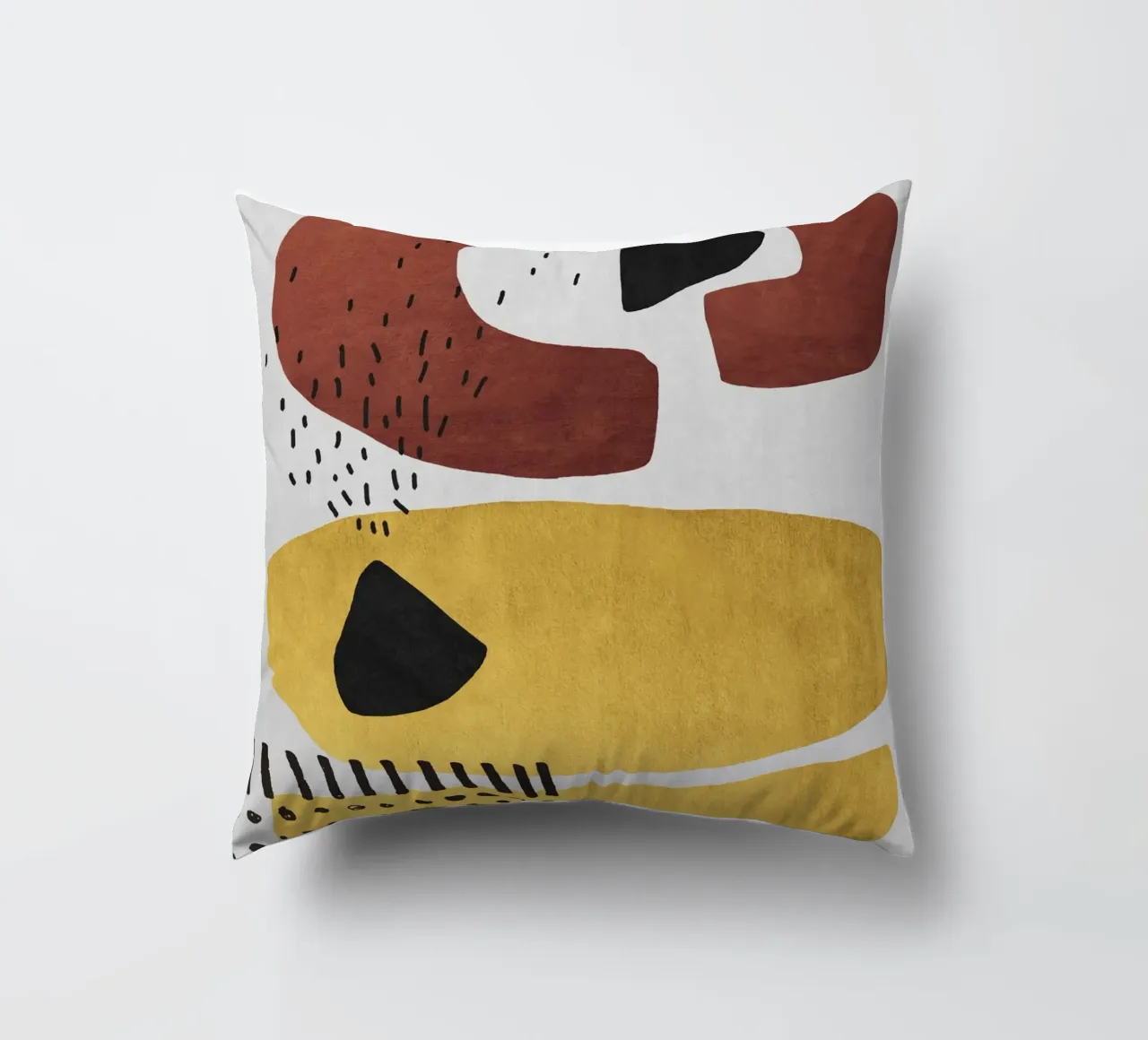 Abstract shapes in earthy tones cuscino da ramosashop