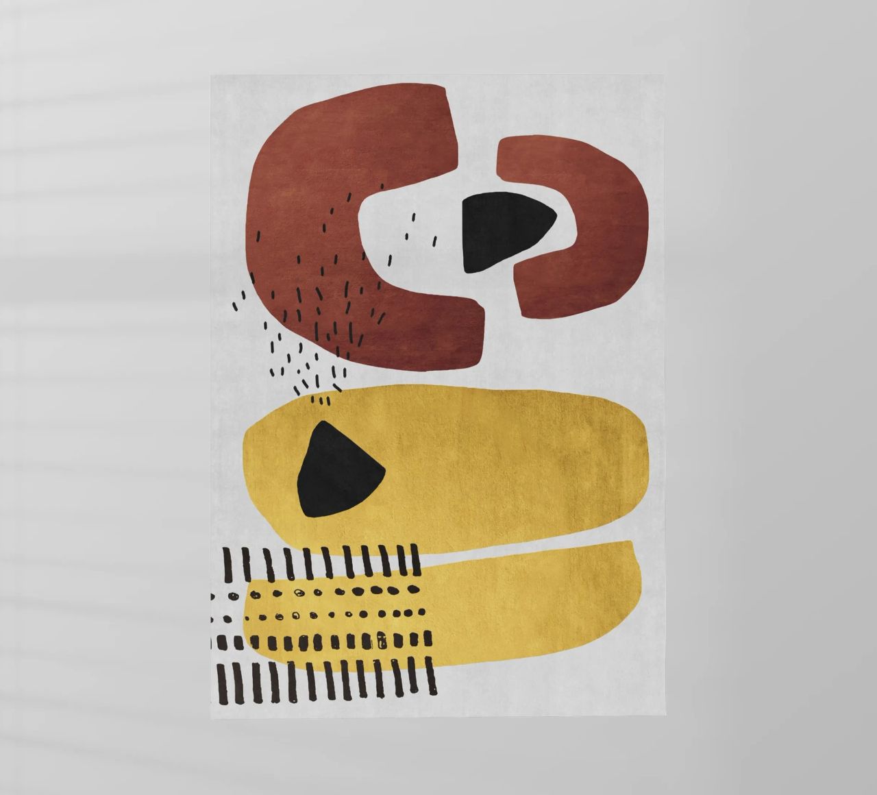 Abstract shapes in earthy tones pellicola backlit da ramosashop
