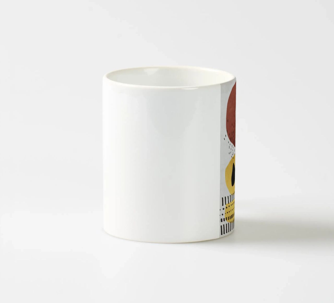 Abstract shapes in earthy tones tazza in ceramica da ramosashop