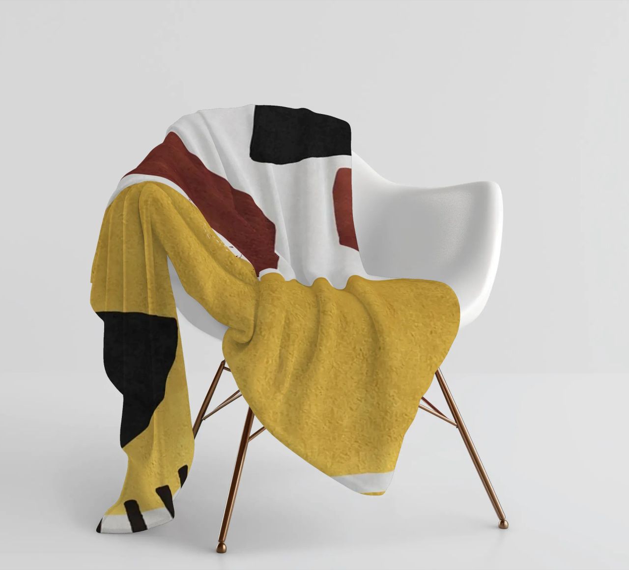 Abstract shapes in earthy tones coperta in pile da ramosashop
