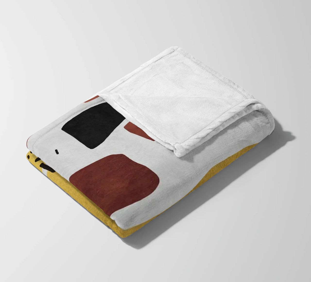 Abstract shapes in earthy tones coperta in pile da ramosashop