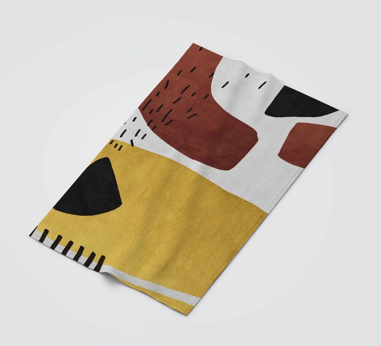 Abstract shapes in earthy tones coperta in pile da ramosashop