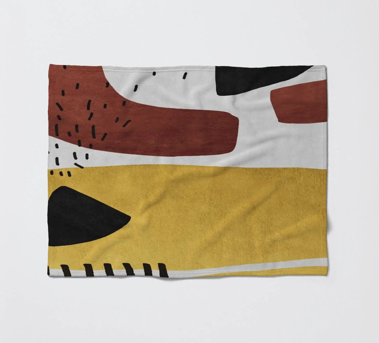Abstract shapes in earthy tones coperta in pile da ramosashop