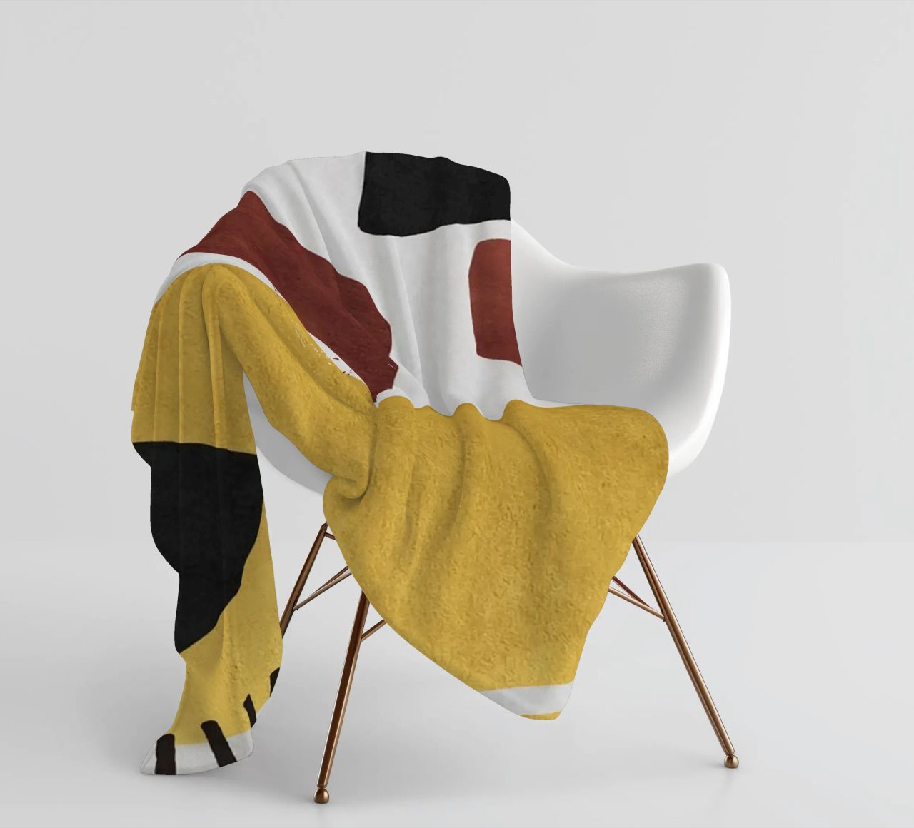 Abstract shapes in earthy tones coperta in pile da ramosashop