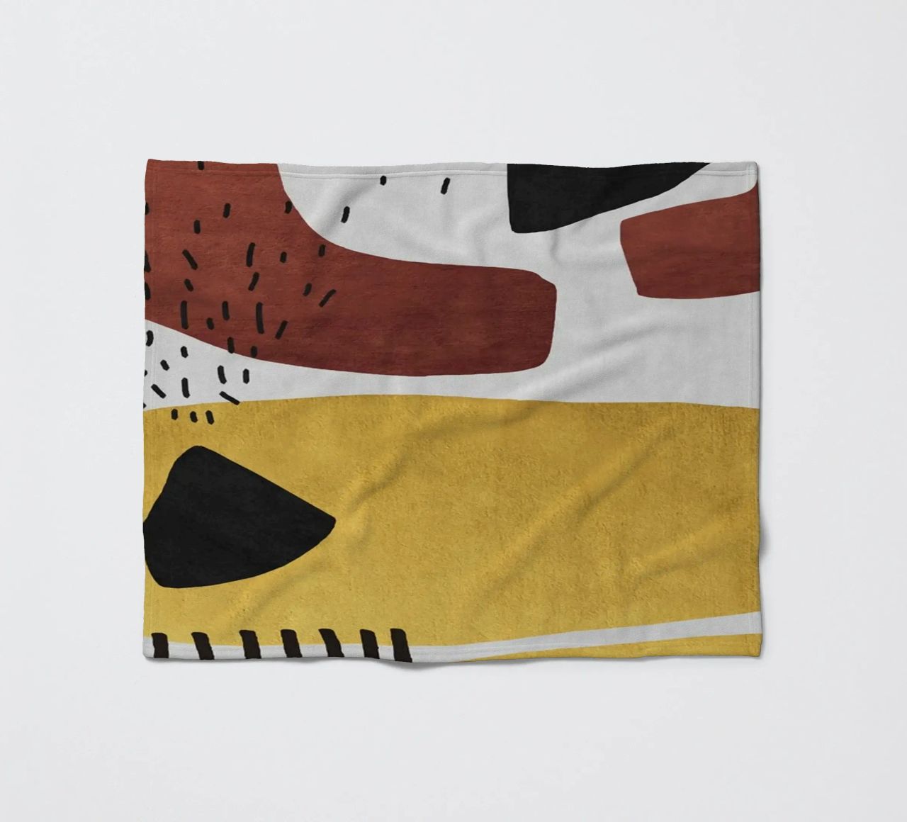 Abstract shapes in earthy tones coperta in pile da ramosashop