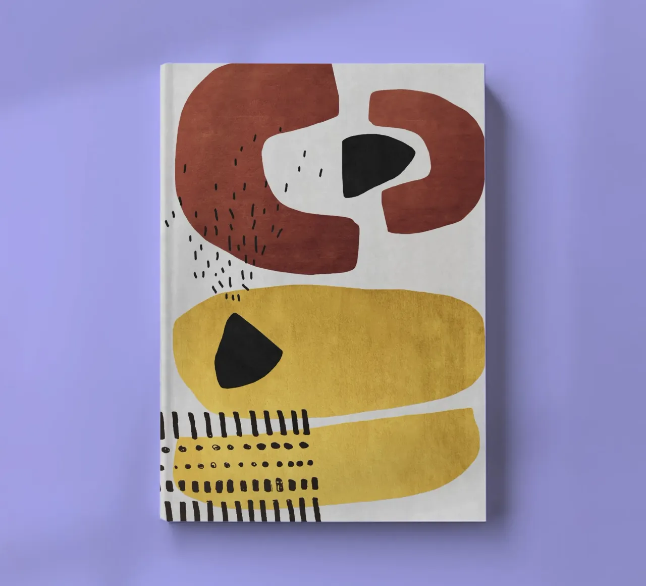 Abstract shapes in earthy tones notebook by ramosashop