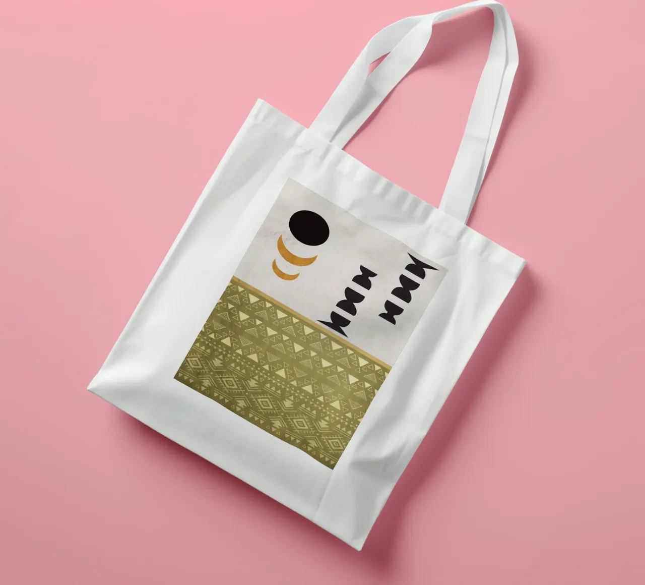 circles and crescent moons borsa in juta da ramosashop