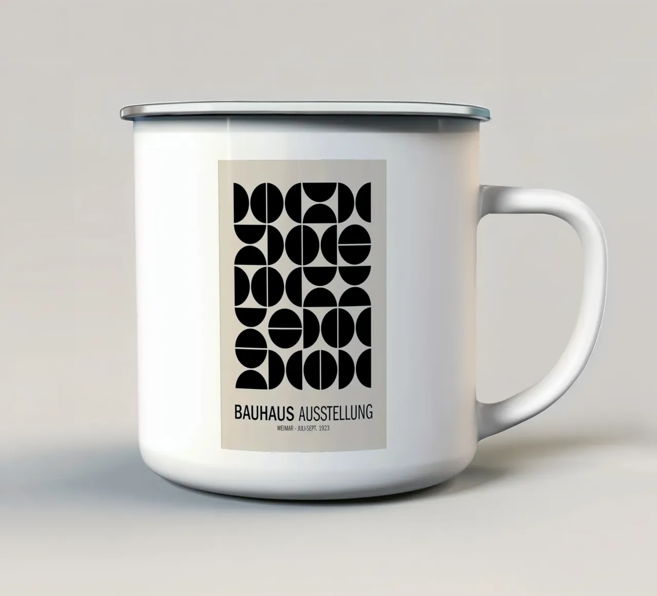 Mostra Bauhaus n. 1 tazza in smalto da Birgitpopshop
