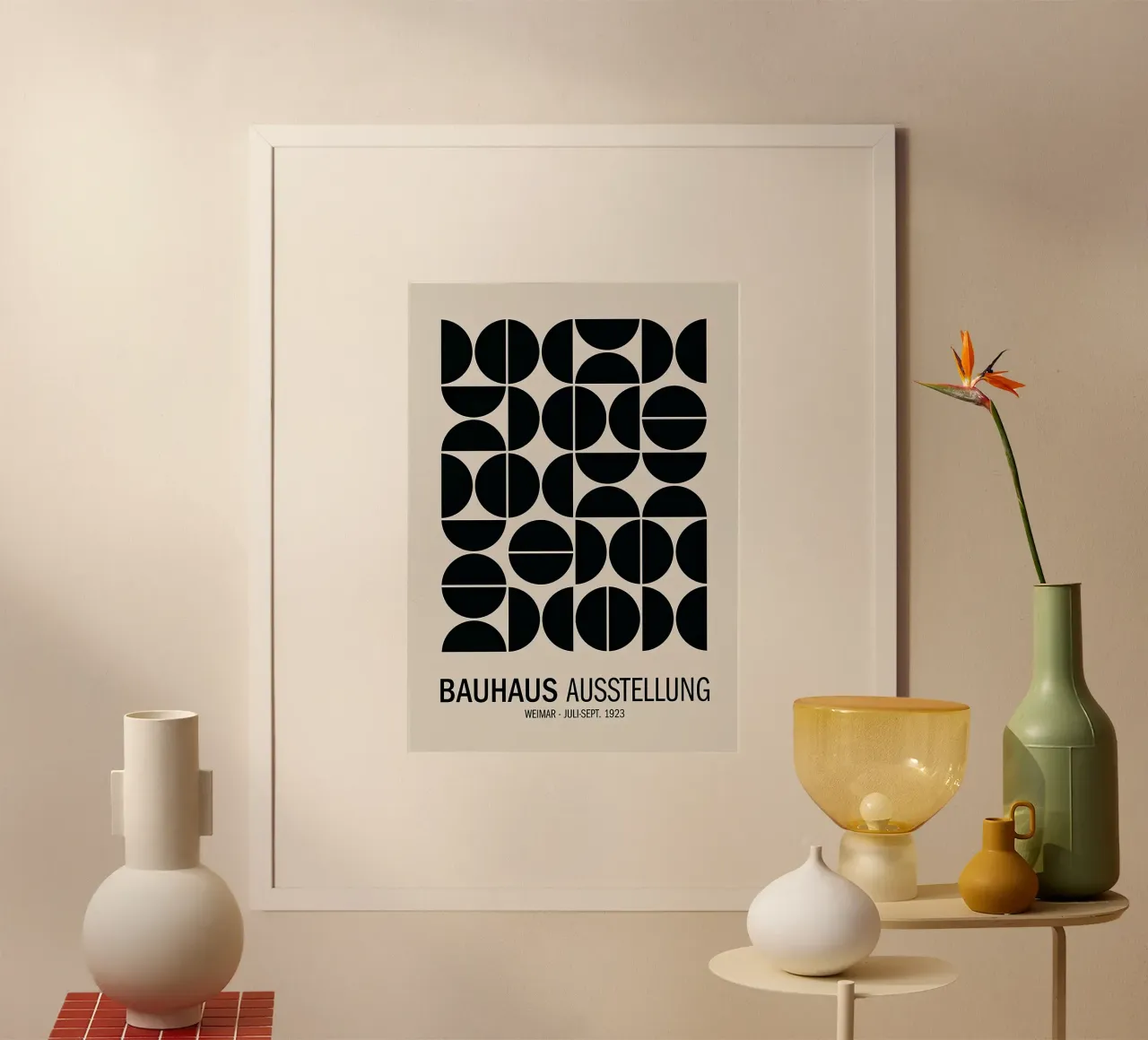 Mostra Bauhaus n. 1 poster con telaio in legno da Birgitpopshop