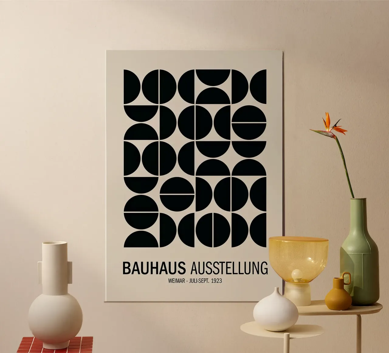 Mostra Bauhaus n. 1 poster con telaio in legno da Birgitpopshop
