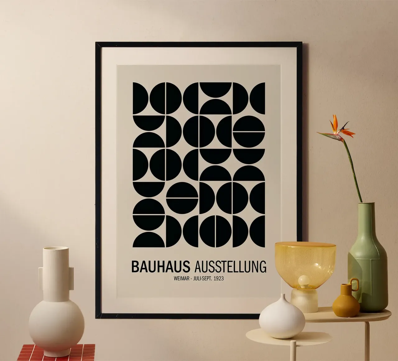 Mostra Bauhaus n. 1 poster con telaio in legno da Birgitpopshop