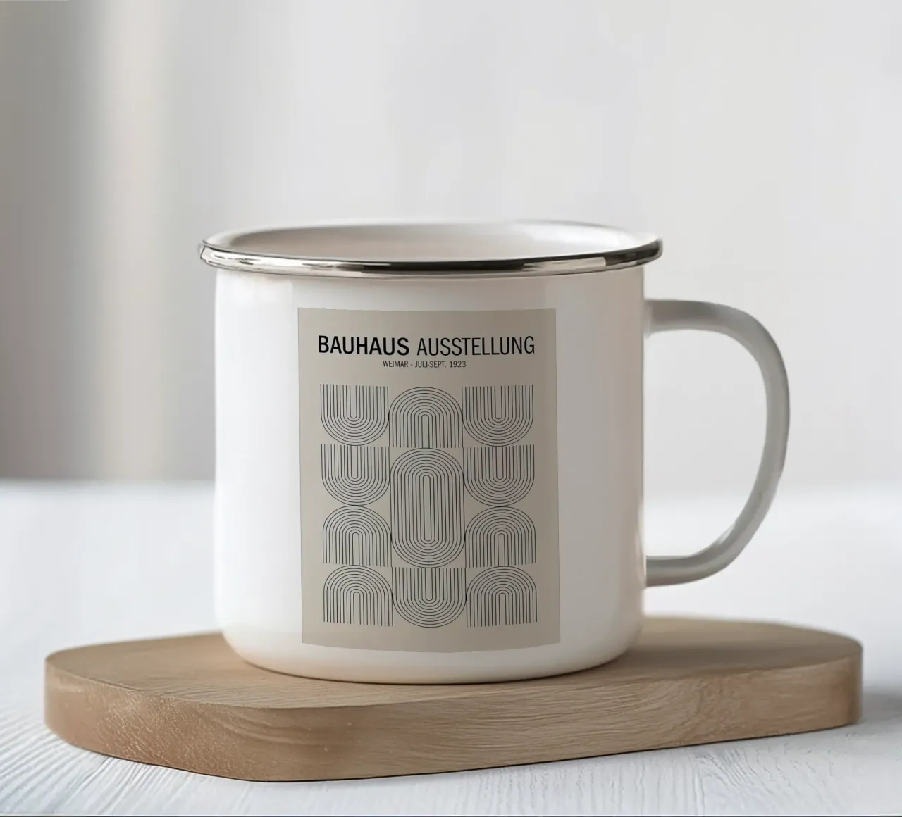 Mostra Bauhaus n. 2 tazza in smalto da Birgitpopshop