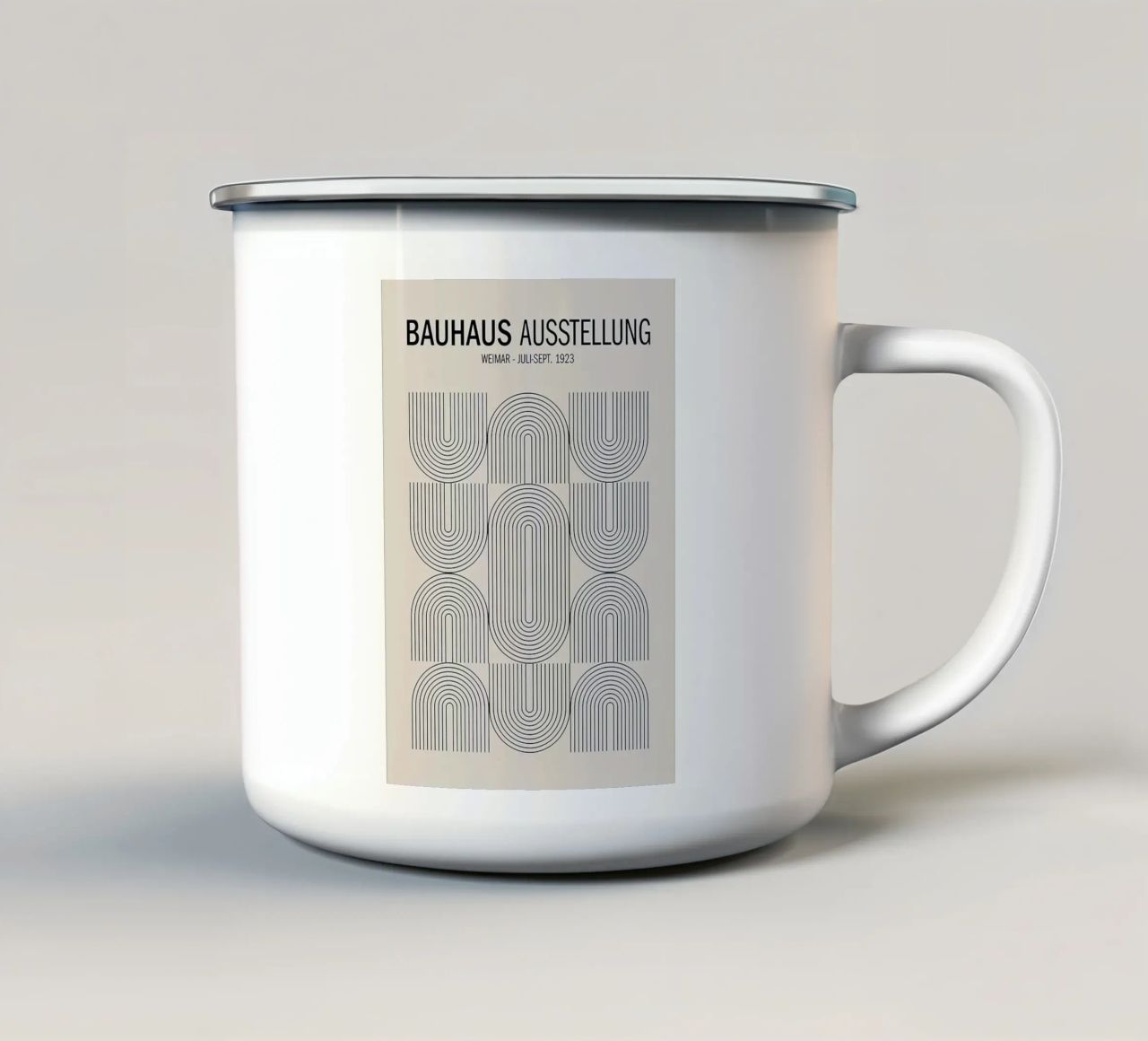 Mostra Bauhaus n. 2 tazza in smalto da Birgitpopshop