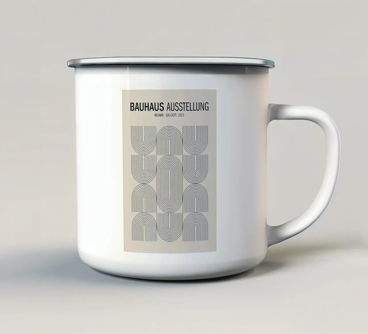 Mostra Bauhaus n. 2 tazza in smalto da Birgitpopshop