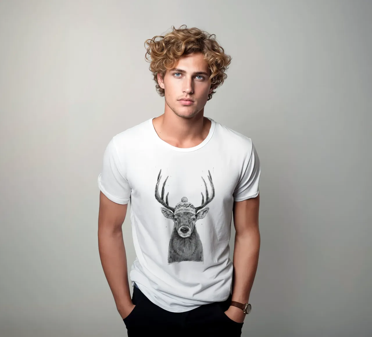 Lets Go Outside (Bw) t-shirt da Balazs Solti