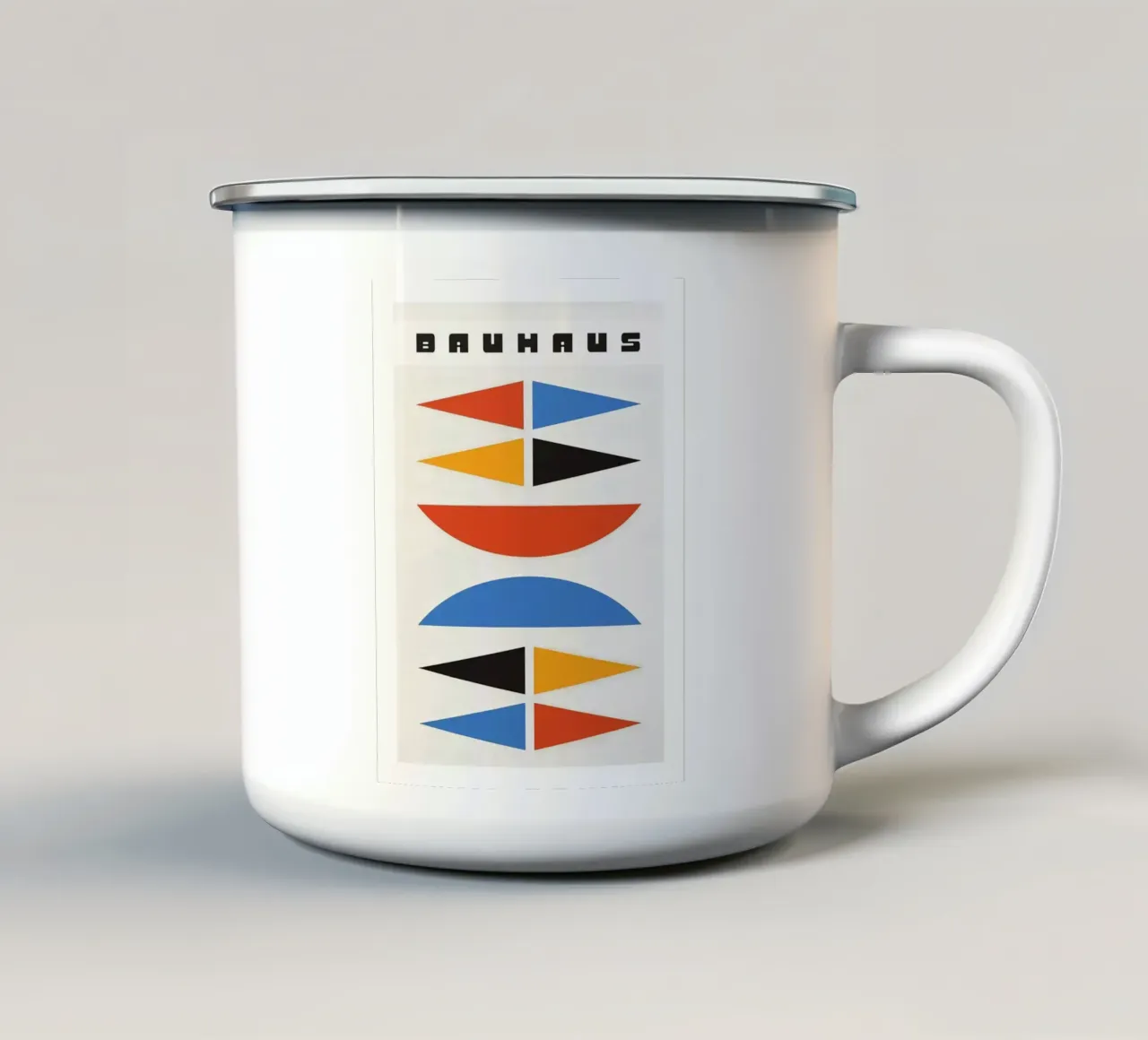 Forme Bauhaus tazza in smalto da Birgitpopshop