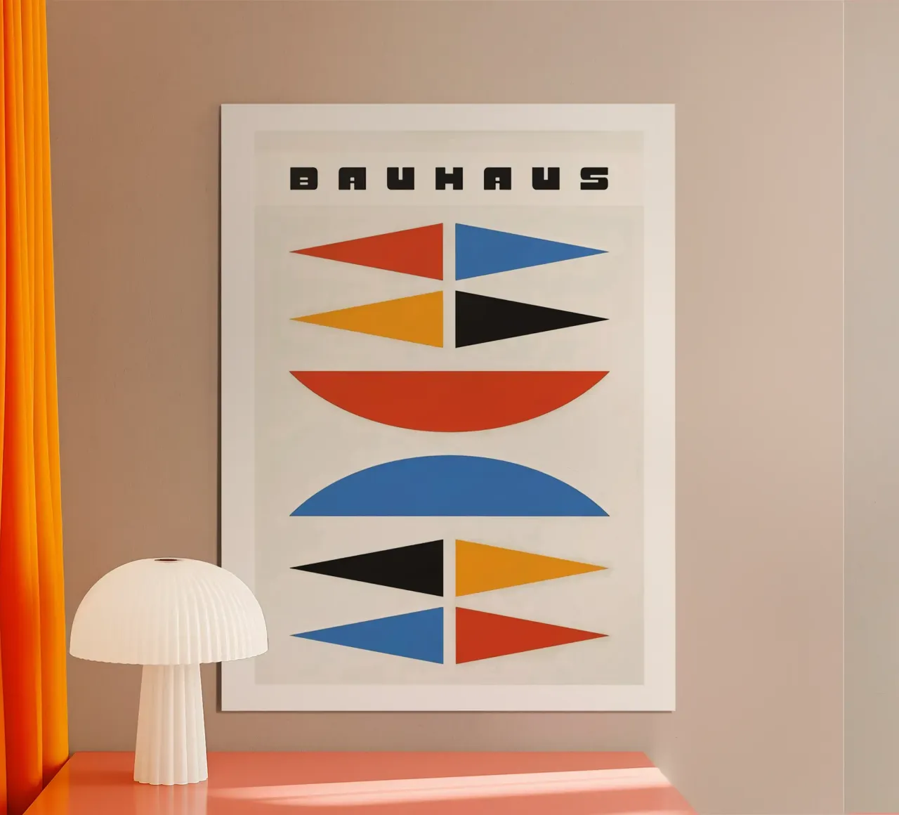 Forme Bauhaus poster con telaio in alluminio da Birgitpopshop