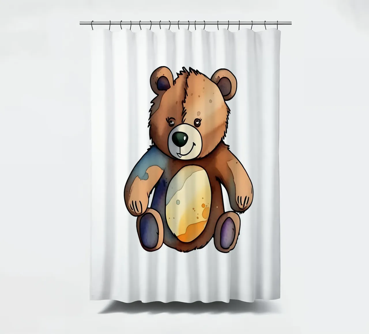 Stile_orso_M_1a tenda da doccia da Tierisch bunt by LK