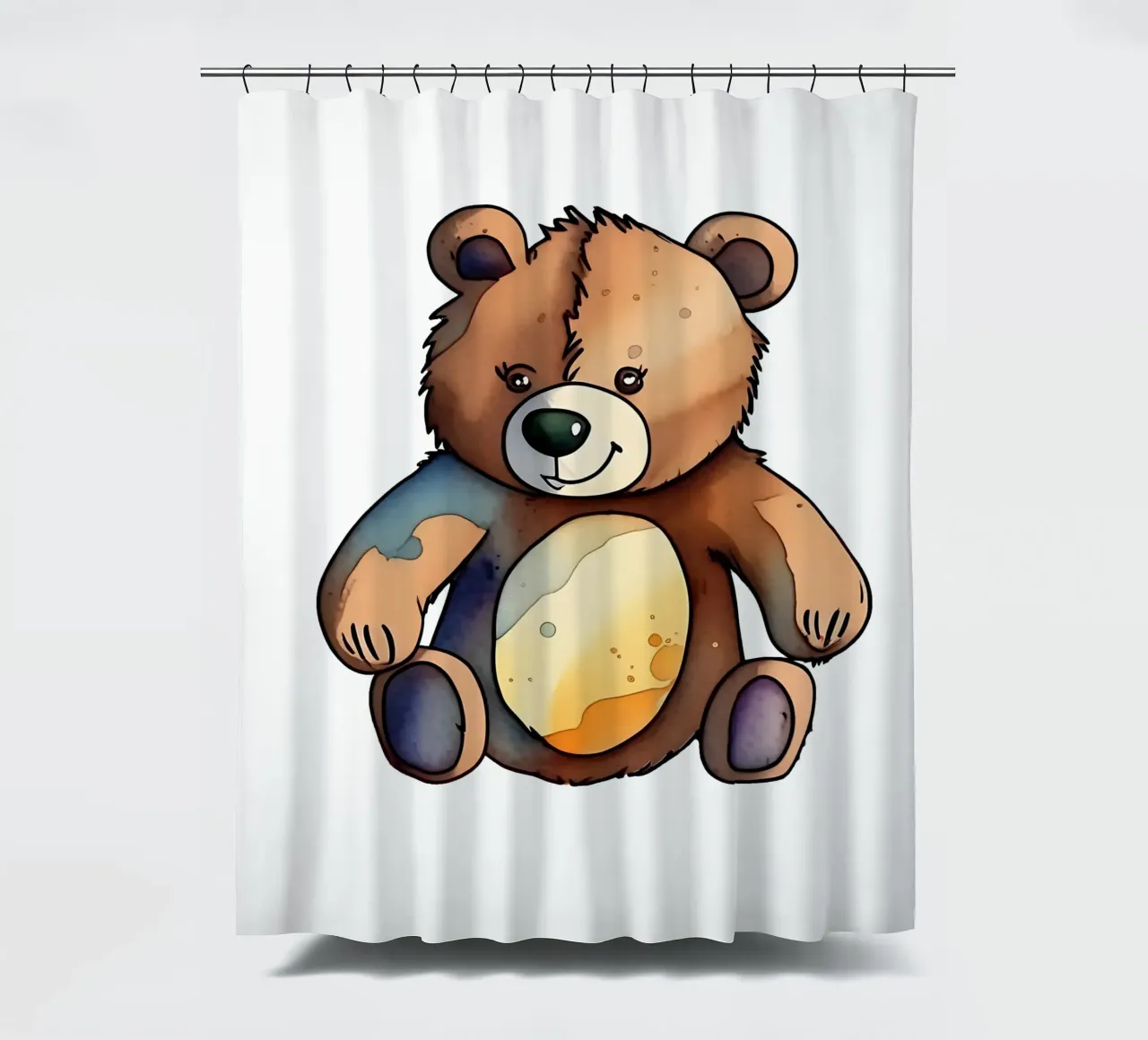 Stile_orso_M_1a tenda da doccia da Tierisch bunt by LK