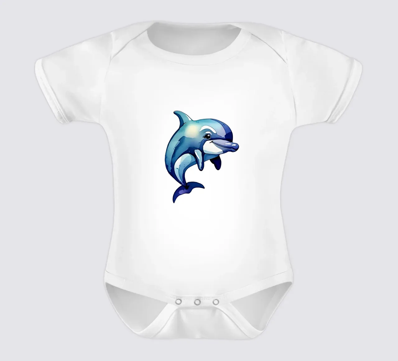 Delphin_Stil_M_1a Kurzarm Babybody von Tierisch bunt by LK