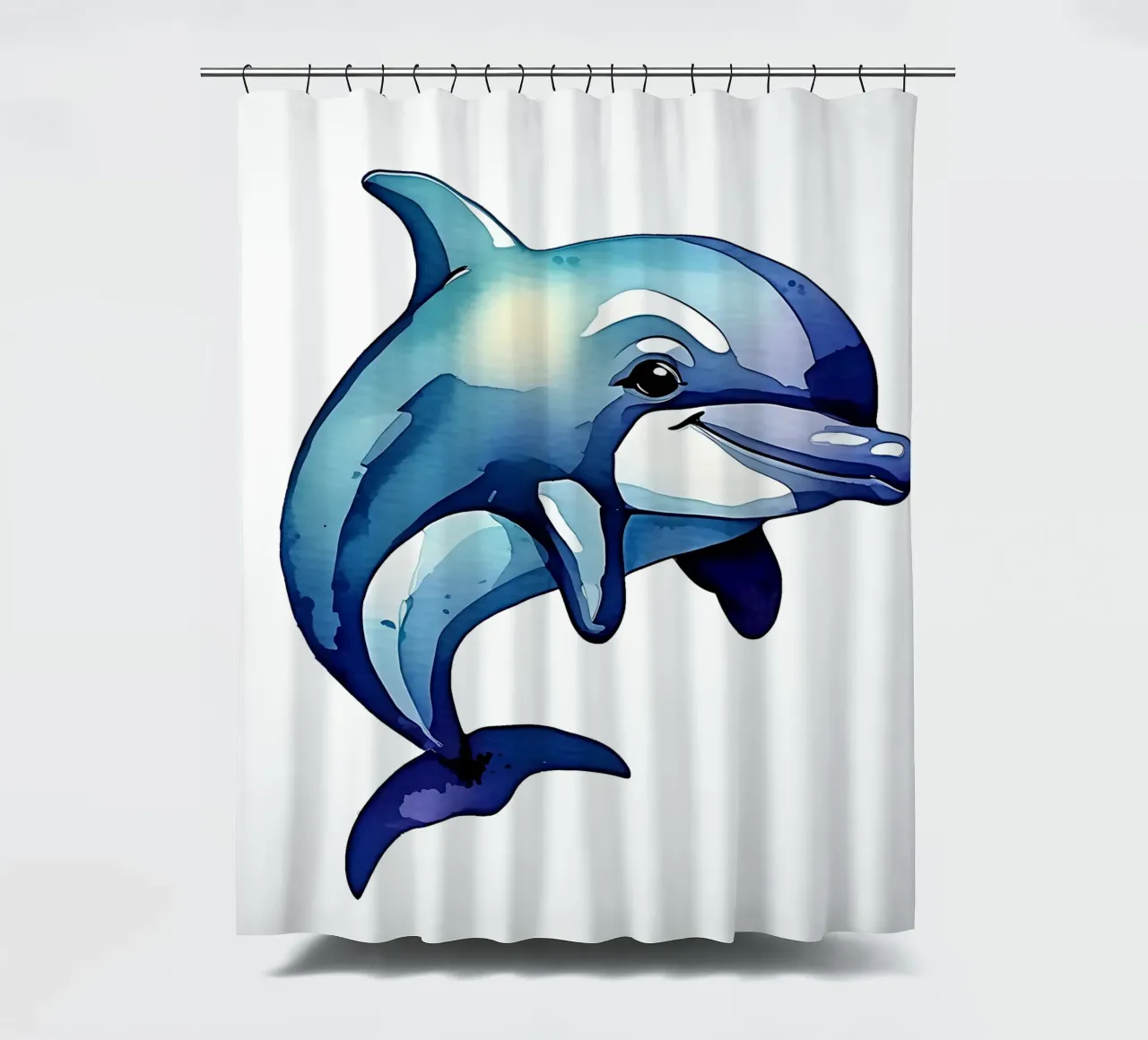 Delphin_Stil_M_1a Duschvorhang von Tierisch bunt by LK