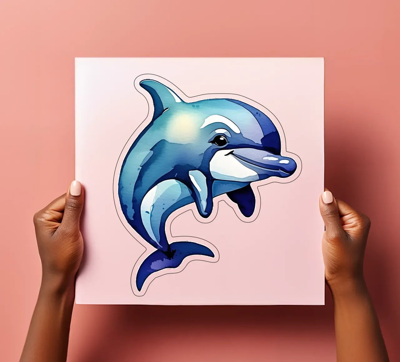 Delphin_Stil_M_1a Stickerbogen von Tierisch bunt by LK