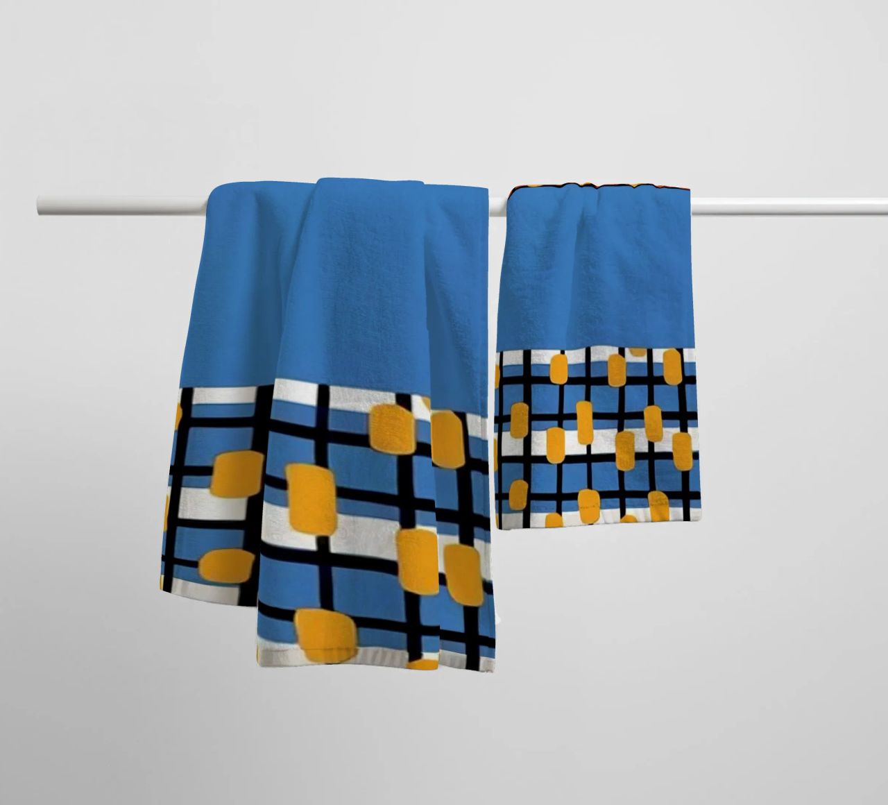 Bauhaus Sunset Collage towel by Birgitpopshop