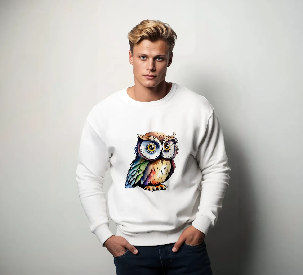 Gufo_Stile_M_1a felpa da Tierisch bunt by LK