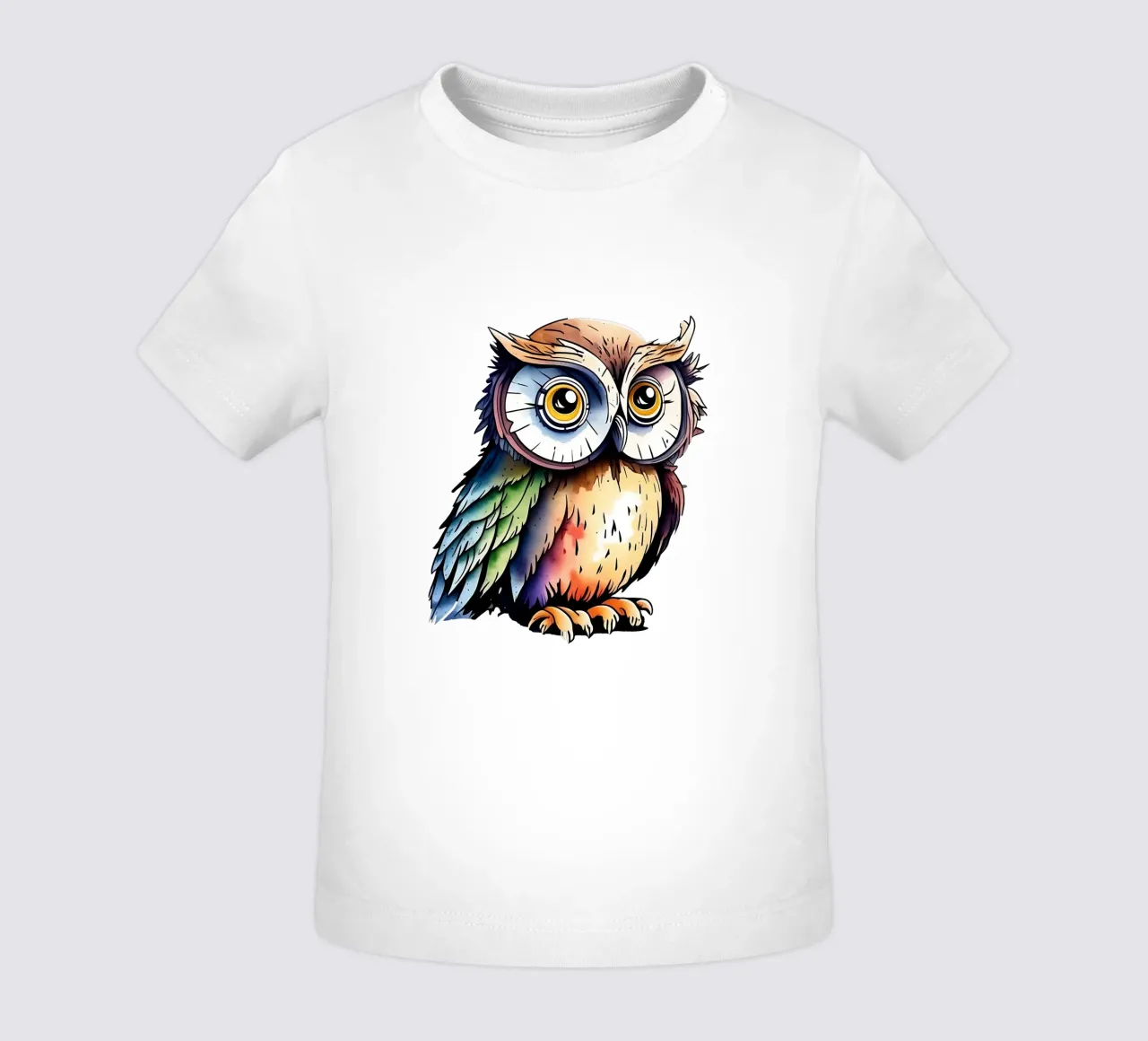 Gufo_Stile_M_1a maglietta neonato da Tierisch bunt by LK