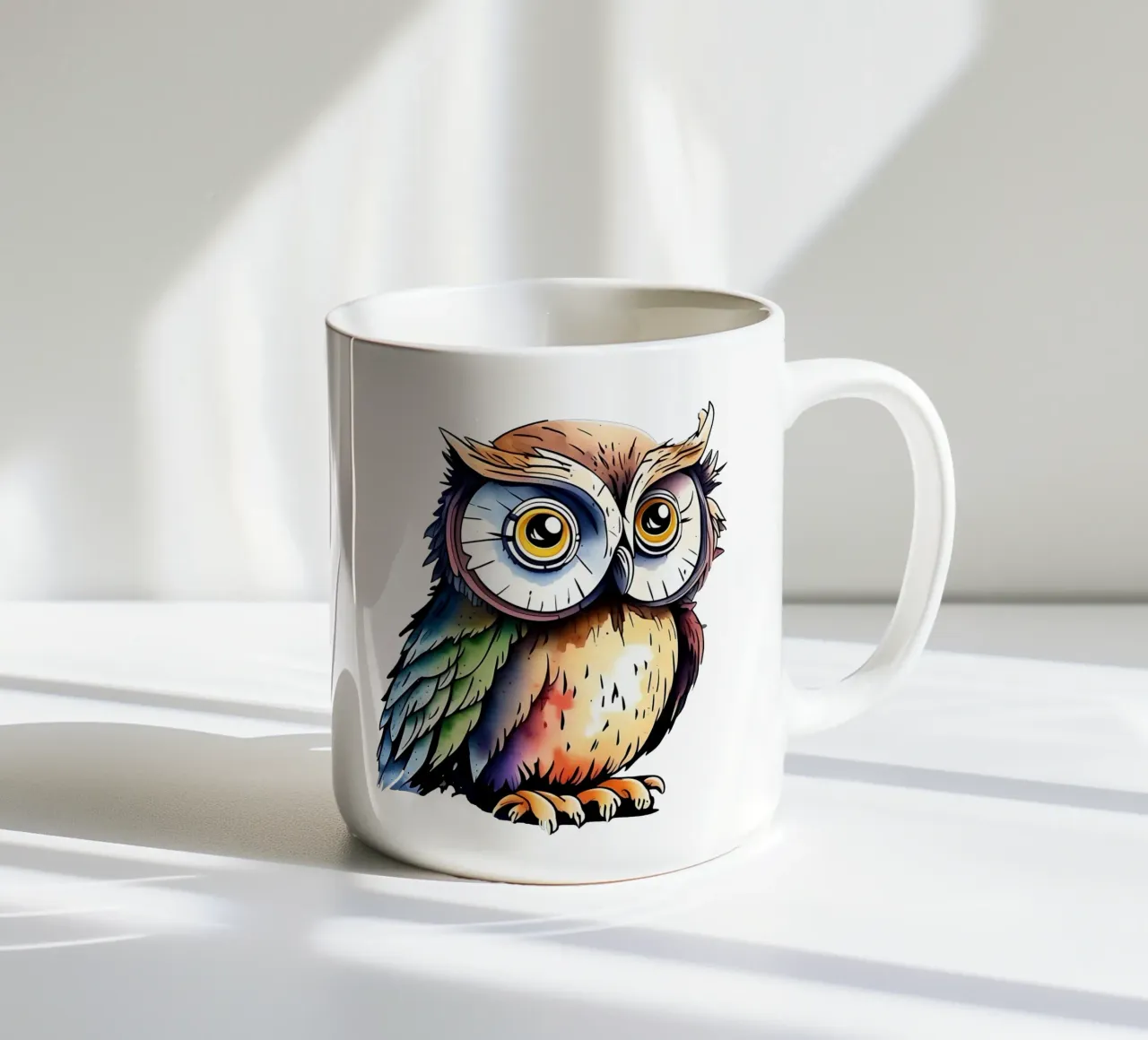 Gufo_Stile_M_1a tazza in ceramica da Tierisch bunt by LK