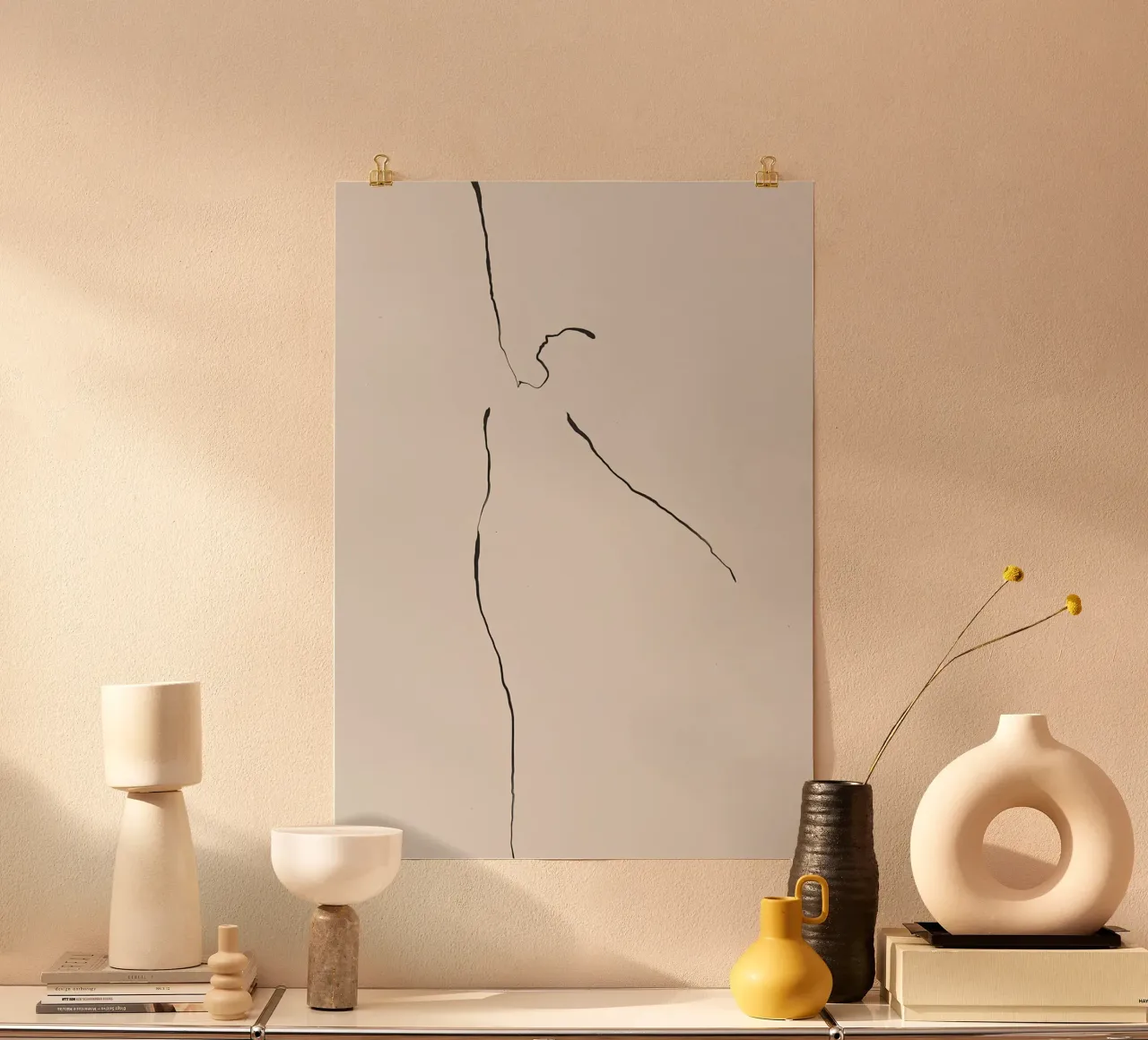 By Garmi Dancer poster con telaio in legno da Birgitpopshop