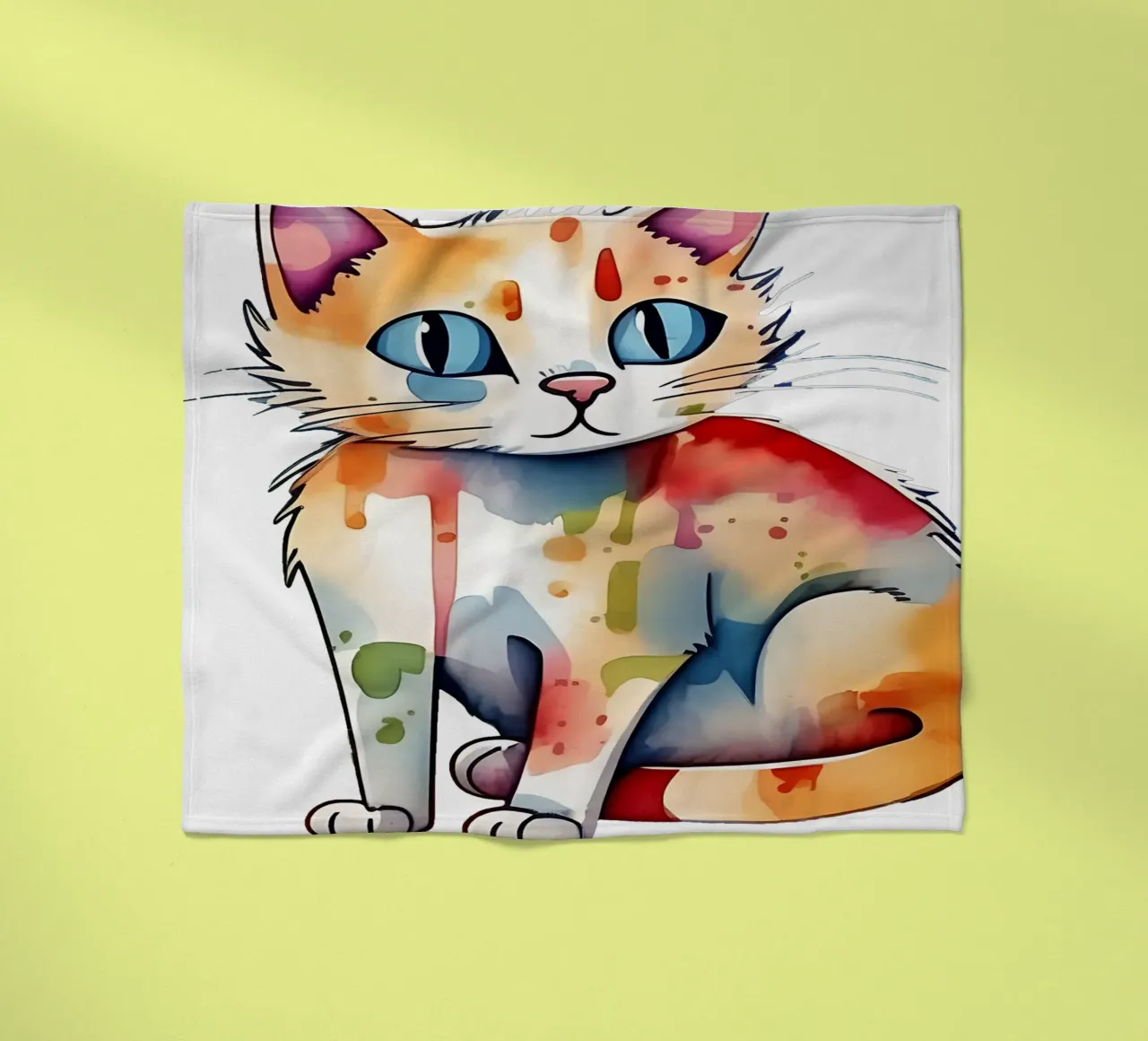 Stile_gatto_M_1a coperta in pile da Tierisch bunt by LK